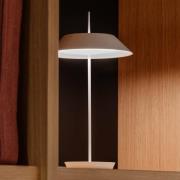 Vibia Mayfair Mini -LED-pöytälamppu, akku, valk.