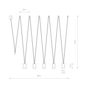 Riippuvalaisin More Eye, 5-lamppuinen, musta