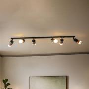 Envostar Fida kattokohdevalo, 6-lamppuinen, musta