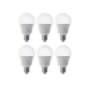 Lindby LED-lamppu, 6 kpl, E27, 8,5 W, matta, 3 000 K