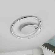 Lindby LED-kattovalaisin Joline, 2 kpl, Ø 46 cm, krominvärinen