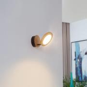 Lindby Manel LED-valonheitin puinen 1-valaisin