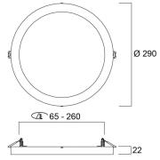 Sylvania Start LED-alasvalo 5in1 Ø 29cm 23W