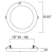 Sylvania Start 5in1 LED-alasvalo upotettu/pinta-asennettu PIR-ilmaisin