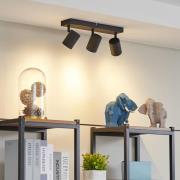 Lindby kattovalaisin Jorell, 35 cm, musta, 3-valoinen, metallia