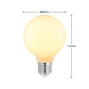 LED-lamppu E27 8W G80 2700K himmennys opaali 2 kpl