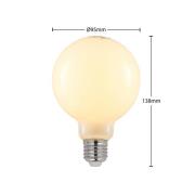 LED-lamppu E27 8W 2700K G95 globe opaali 2x