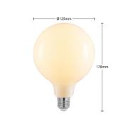 LED-lamppu E27 6W 2700K G125 himmennys opaali 2kpl