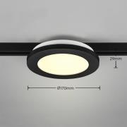 Camillus LED-kiskovalaisin DUOlineen, musta, Ø 17 cm