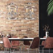 Euluna Constantine kattokruunu teräs 3-lamppuinen