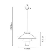 MARKET SET Ruche-riippuvalaisin, Ø 58cm, vaahtokarkki