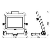 Ledvance LED-työvalo Value R-Stand valonheitin 50W