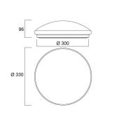 Sylvania Start Surface LED-kattovalaisin, Ø 33 cm