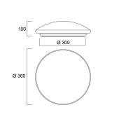 Sylvania Start Surface LED-kattovalaisin dimm Ø 36cm