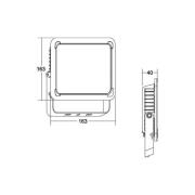 BRUMBERG Neo Midi LED-valonheitin, leveys 23,3 cm 3000K