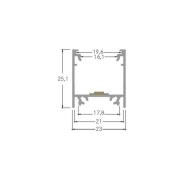 BRUMBERG asennusprofiili korkeus 25 mm pituus 2 m alumiini