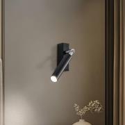 Euluna Nicanor seinäkohdevalaisin, musta/kromi