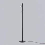 Helestra Coni-LED-lattiavalo 2 spottia 160cm musta