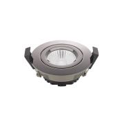 LED-kattoon upotettava valaisin Diled, Ø 8,5cm, 6 W, Dim-To-Warm, krom...