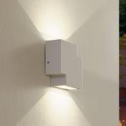 Lindby LED-ulkoseinävalaisin Fendir, valkoinen, alumiini, 10,5 cm