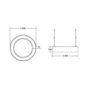 BRUMBERG Biro Circle Ring suoraan päälle/pois, 100cm, valkoinen, 3000 ...