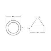 BRUMBERG Biro Circle Ring10 direct CA Ø 45 cm musta 3000 K 3000 K