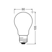 OSRAM LED Classic, matta, E27, 2,2 W, 470 lm, 4 000 K, A40