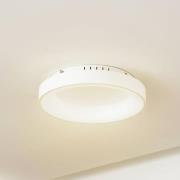 Lucande LED-kattovalaisin Samvel, Ø 38,4 cm, valkoinen, rautainen