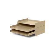 ferm LIVING Organiser 2x2, beige, rauta, 12,7 cm, pinottava