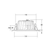 BRUMBERG LED uppoasennusvalaisin Lydon Mini, on/off, 4000 K, 4 000 K