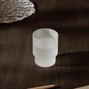 ferm LIVING Lasi Ripple, valkoinen, 200 ml, suupuhallettu, 4 kpl setti