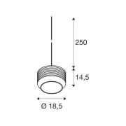 Pantilo Rope 19 -riippuvalaisin, kullanvärinen, teräs, Ø 18,5 cm