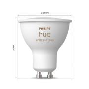 Philips Hue White & Colour Ambiance LED-heijastin GU10 4,2 W 4,2 W