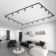 Lindby kiskojärjestelmä Linaro, GU10, 18-valo, musta