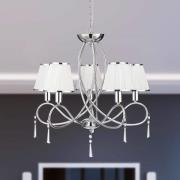 Simplicity kattokruunu, 5-valo, kangas, kromi/valkoinen, E14