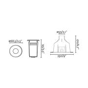 LED-uima-allasvalo Nok, nikkelivärinen, ruostumaton teräs, Ø 6,8 cm, I...