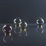 AYTM maljakko Globe, Ø 17 cm, vaaleanpunainen / kultainen, lasi, ruost...