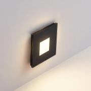 Molto Luce LED uppoasennusvalaisin Wall R68 Lasi IP44 SQ, musta