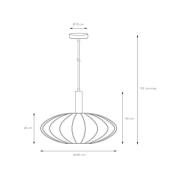 Corina-riippuvalaisin, kermanvärinen, Ø 50 cm, E27