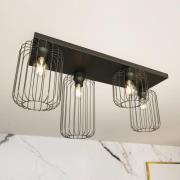 Kattovalaisin Barn, 4-lamppuinen, 83 cm, musta, metalli, E27