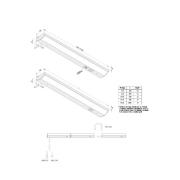 LED uppoasennusvalaisin ModuLite F, alumiini, 45 cm, 4000 K, alumiini