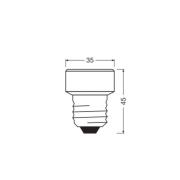 OSRAM LED-lamppu Star Flat E27 3,5W 4,000K vaihdettava rengas