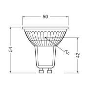 OSRAM LED-lamppu PAR16 heijastin GU10 2W 36° 4,000K 2W 36° 4,000K