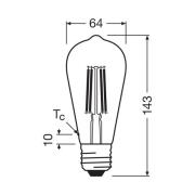 OSRAM LED-lamppu Edison E27 5W hehkulanka 4000K