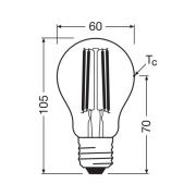 OSRAM LED-lamppu E27 3.8W hehkulanka 4,000K 806lm 2-pack 2-pack