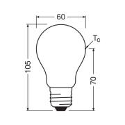 OSRAM LED-lamppu E27 5W matta 4,000K 1055lm 2kpl 2kpl