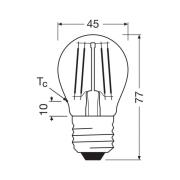 OSRAM LED-lamppu pudotus E27 1.2W hehkulanka 4000K 255lm