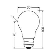 OSRAM LED-lamppu matta E27 2,2W 4000K 470lm himmeä