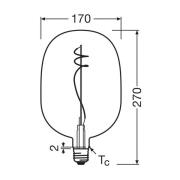 OSRAM LED Vintage 1906 Big Oval E27 4,5W 818 hehkulamppu savu