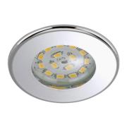 Tehokas LED-uppokohdevalaisin Nikas IP44 kromi